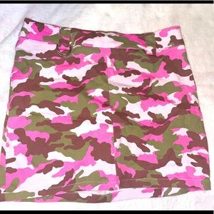 Fashion Nova Pink Camouflage Mini Skirt Size Small